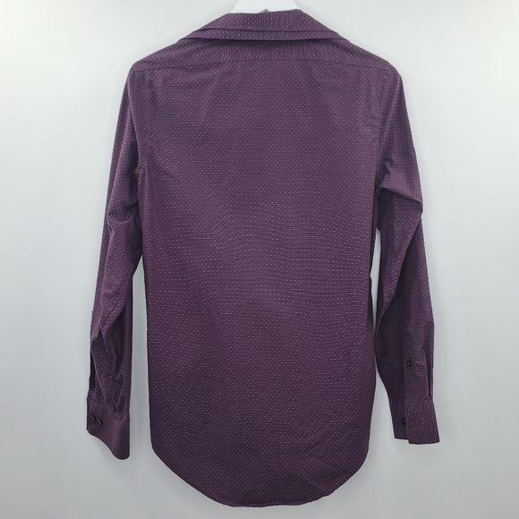 Calvin Klein Non Iron Slim Fit Button Down Shirt Purple - Picture 4 of 8